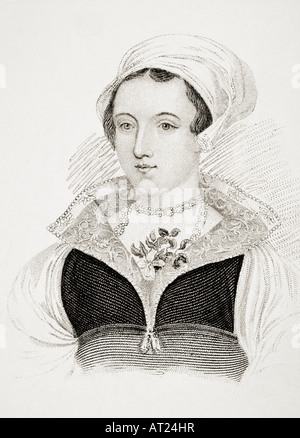 Lady Jane Gray alias Lady Jane Dudley, 1537 - 1554. Reine titulaire d'Angleterre pour neuf jours en 1553. Exécuté par Mary Tudor. Banque D'Images