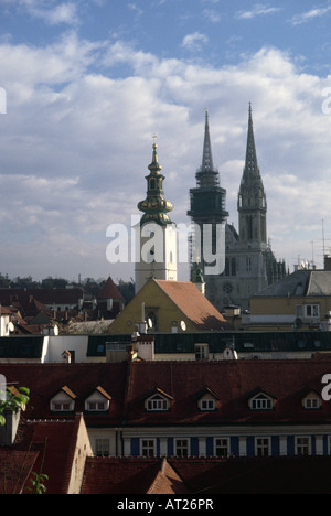 La cathédrale St Stephen à Zagreb Croatie Balkans Europe Banque D'Images