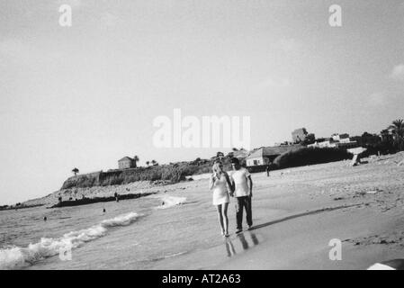 Amateurs de plage d'automne Banque D'Images