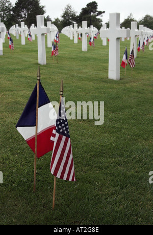 Cimetière Américain d'Omaha Beach, Coleville-sur-Mer, Normandie France Banque D'Images