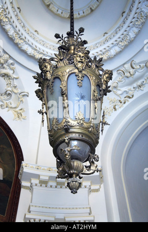 "Centro Naval" Palace entrée principale de lampe avec l'ornement. Le centre-ville de quartier, Buenos Aires, Argentine Banque D'Images