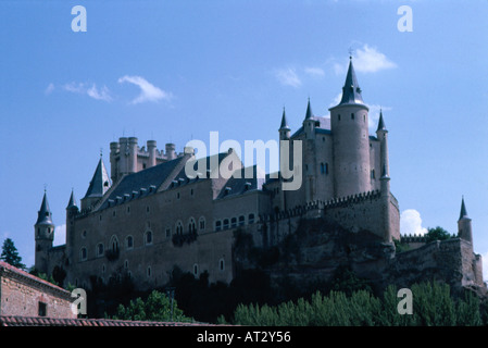 El Alcazar Castle Segovia Espagne Banque D'Images