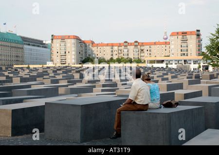 Mémorial aux Juifs assassinés d'Europe dans la capitale allemande Berlin Banque D'Images