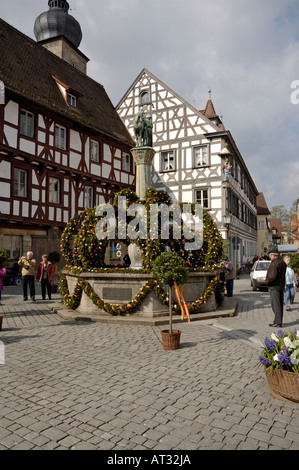 Bien s'habiller style franconien à Forchheim, en Allemagne. Banque D'Images