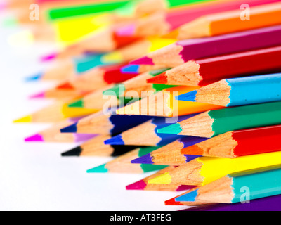 Une sélection de crayons de couleur Banque D'Images