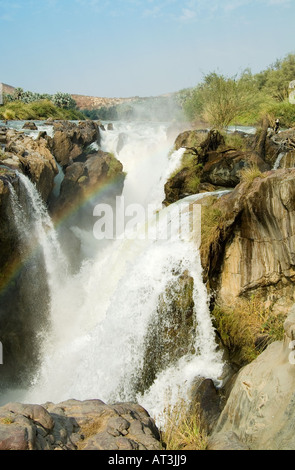 Voir d'Epupa Falls sur la frontière Angola namibie Banque D'Images