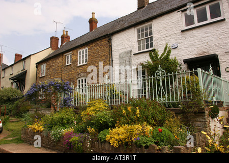 UK Herefordshire Grosmont cottages Banque D'Images