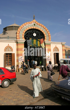 Sénégal Dakar Marche centrale panier du marché Kermel stall Banque D'Images