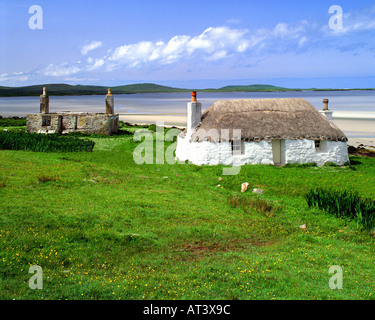 GB - Ecosse : Croft à Malacleit sur North Uist Banque D'Images