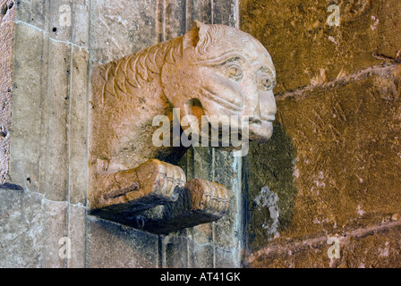 Au Lion Lion Gate, entrée principale, citadelle d'Alep, Syrie Banque D'Images