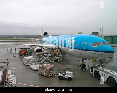 Avions MD11 de KLM à l'Aéroport International de Vancouver Banque D'Images