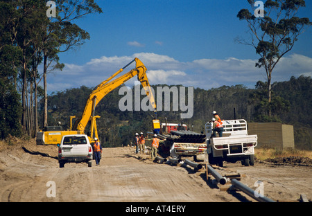 Pipeline de gaz pose l'Australie Banque D'Images