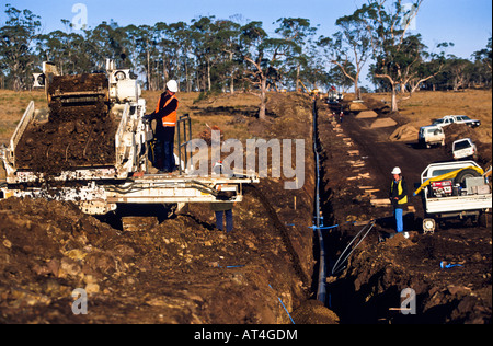 Pipeline de gaz pose l'Australie Banque D'Images