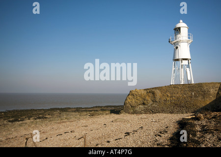 Nore noir Phare à Portishead, près de Bristol, Angleterre Banque D'Images