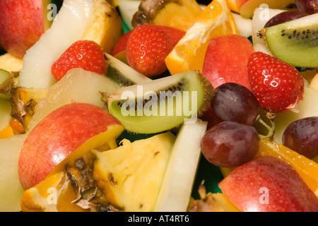 La saine alimentation assiette de fruits frais Banque D'Images