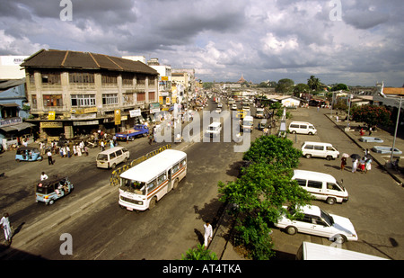 Sri Lanka Colombo Olcott Mawatha Quartier Pettah vue de la passerelle surélevée Banque D'Images