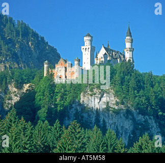 Le château de Neuschwanstein près de Fussen Allemagne dans la région de Bavière Banque D'Images