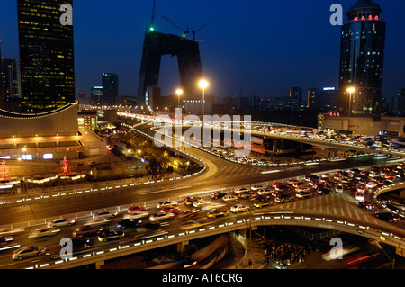 Beijing CBD d'horizon. 23-Feb-2008 Banque D'Images