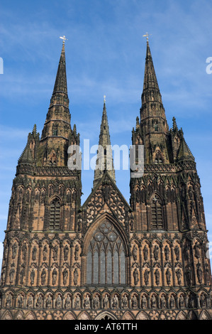 La Cathédrale de Lichfield Lichfield Staffordshire England UK Banque D'Images