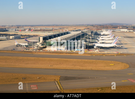 Aéroport Charles de Gaulle (CDG) terminal 2e, Roissy FR Banque D'Images