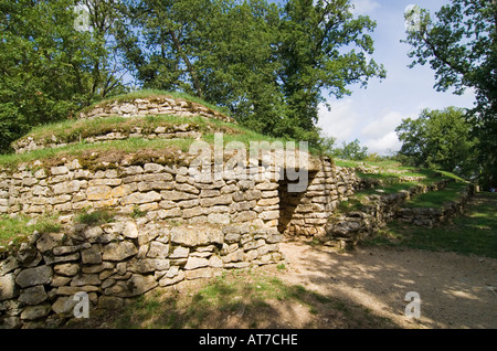 Tumulus mégalithique Bougon Deux Sevres Poitou Charentes France Europe Banque D'Images