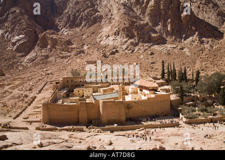 St Catherine monastère désert du Sinaï Egypte Afrique du Nord février Regarder sur cette magnifique structure fortifiée Banque D'Images