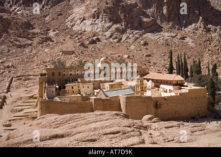 St Catherine monastère désert du Sinaï Egypte Afrique du Nord février Regarder sur cette magnifique structure fortifiée Banque D'Images