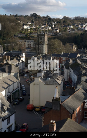 Tavistock Devon, Angleterre tiré du viaduc de chemin de fer Banque D'Images