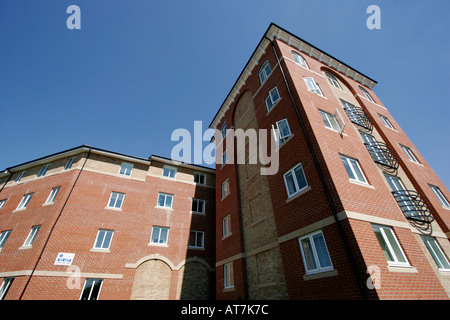 Appartements nouvellement construit sur le site historique de Swindon GWR travaux ferroviaires Banque D'Images