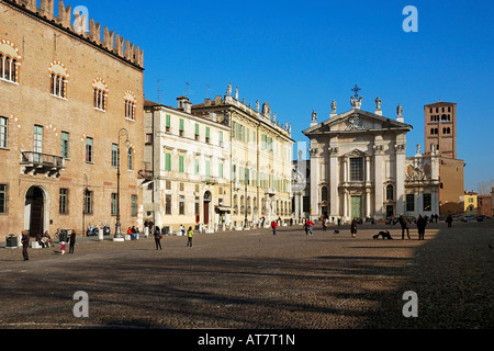 Piazza Sordello à Mantoue Banque D'Images