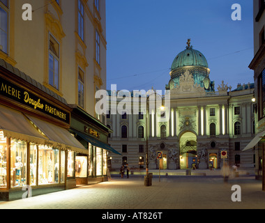 Par nuit Hofburg Vienne Autriche Banque D'Images