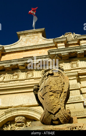 La porte principale de Mdina Malte ville silencieuse Banque D'Images