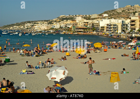 Melliah beach Malte Banque D'Images