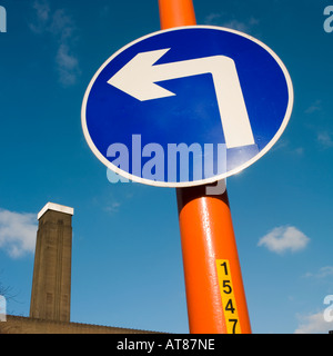 Rive Sud Tate Modern street sign Banque D'Images