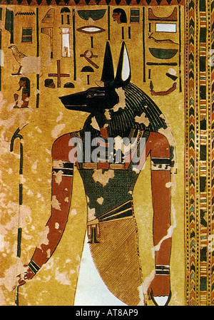 L'Egypte dieu Anubis à la tête de chacal Banque D'Images