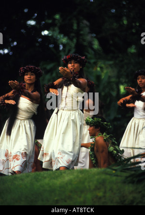 Lot Prince festival hula performance à Moanalua gardens, Oahu Banque D'Images