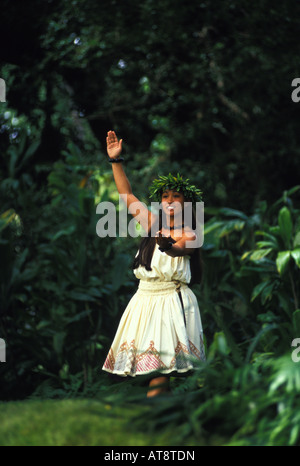 Lot Prince festival hula performance à Moanalua gardens, Oahu Banque D'Images