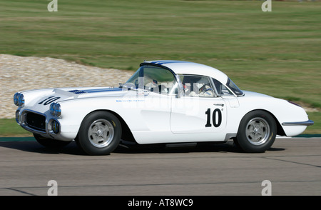 1958 Chevrolet Corvette à Goodwood Revival, Sussex, UK Banque D'Images