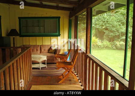 Maison de repos Wood valley temple et centre de retraite, de méditation à Pahala sur l'UAE côté de la grande île d'Hawaï Banque D'Images