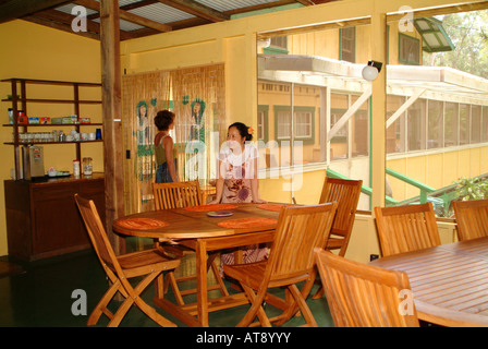 Maison de repos Wood valley temple et centre de retraite, de méditation à Pahala sur l'UAE côté de la grande île d'Hawaï Banque D'Images