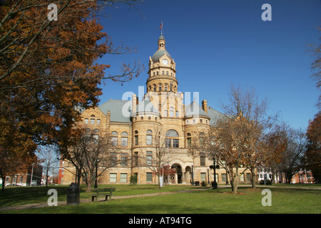 Trumbull County Courthouse Warren dans l'Ohio l'Art Roman Richardsonien Banque D'Images