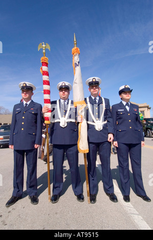 Portrait of a US Air Force Color Guard Soldat Banque D'Images