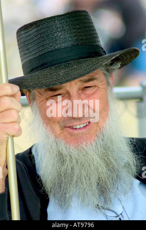 Activités Amish à leurs quartiers d'hiver à Pinecraft Village Sarasota en Floride Banque D'Images