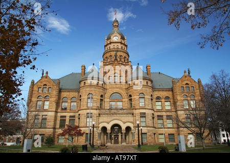 Trumbull County Courthouse Warren dans l'Ohio l'Art Roman Richardsonien Banque D'Images