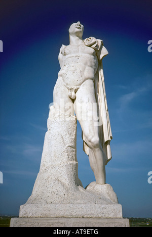 Statue romaine à l'Italica ruines dans le Saltiponce Province de Séville Espagne Banque D'Images