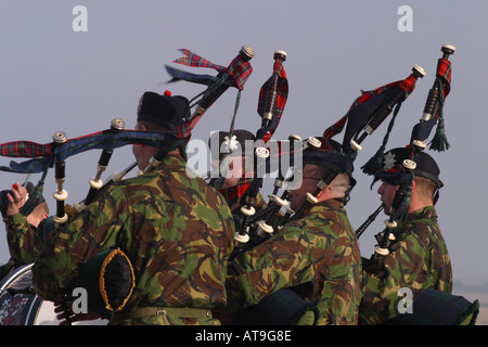 Le Black Watch Regimental Band Le Highland Regiment Banque D'Images