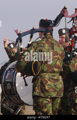 Le Black Watch Pipes and Drum Band Banque D'Images