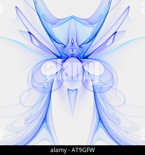 Abstract fractal qui ressemble à une reine des fées avec une boule de cristal Banque D'Images