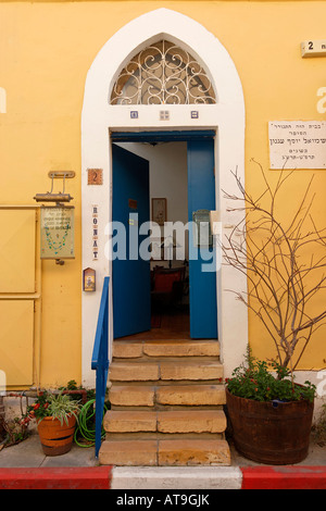 Israël Tel Aviv Yafo Agnon Maison résidence de l'écrivain lauréat du prix Nobel, Shmuel Yosef Agnon dans Neve Tzedek Banque D'Images