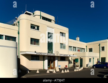 L'Art Déco Terminal à l'aéroport de Shoreham, Sussex, Angleterre. Banque D'Images